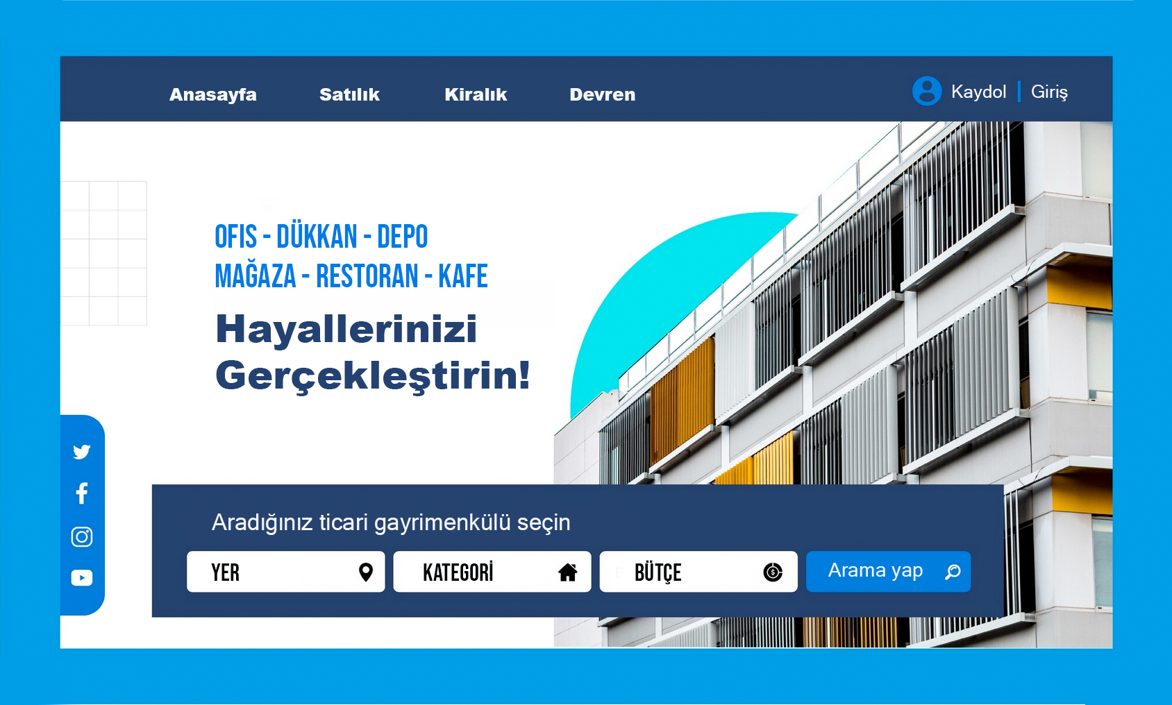Emlakçı web sitesi örnek 1